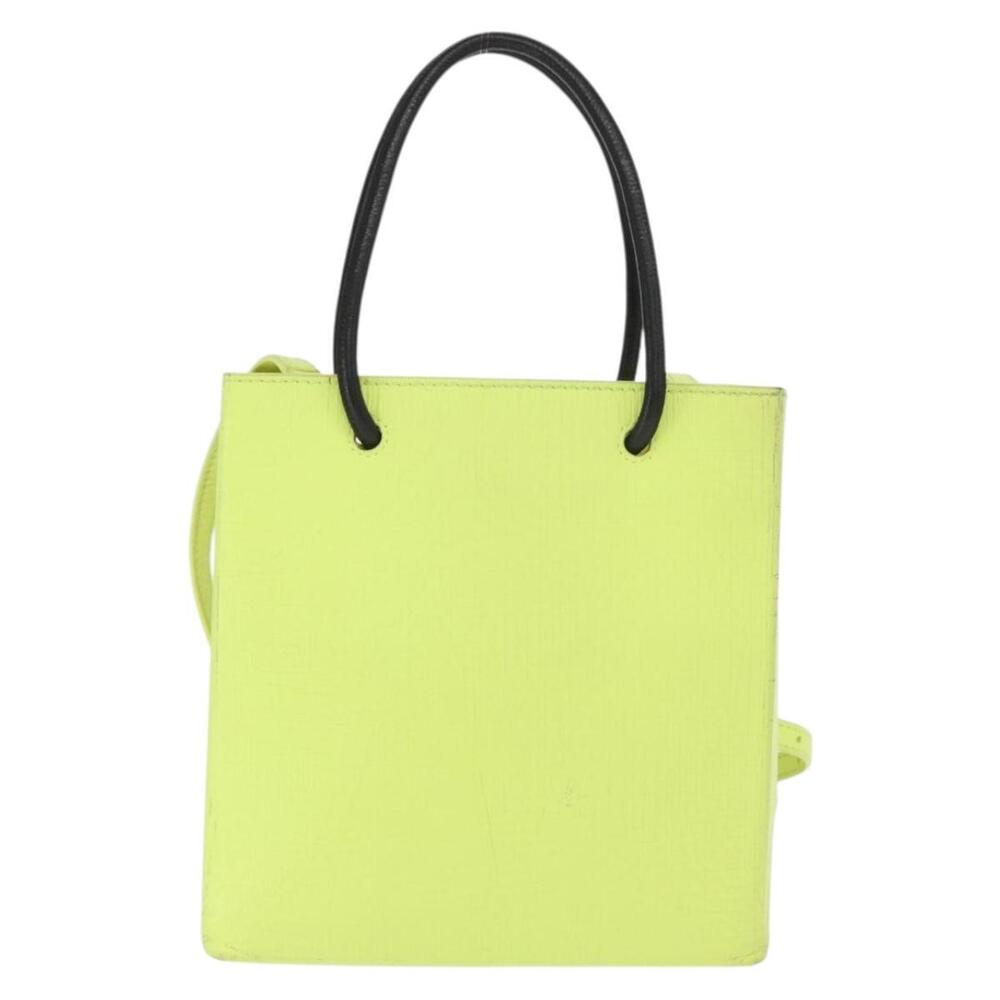 BALENCIAGA Tote Bag Leather 2way Yellow 572411 Auth bs31818 - Picture 2 of 16